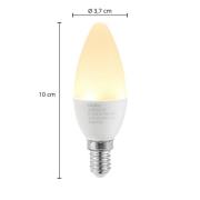 Lindby LED-kynttilävalaisin, E14, C35, 4,5 W, opaali, 3 000 K