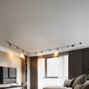 Kiskojärjestelmä 48V Lumaro, spotit, 9-lamppuinen, musta, 13,1 cm, him...