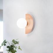 Loop  seinävalaisin, korallinpunainen, opaali lasipallo, metallia