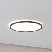 Aqua LED-paneeli, Ø 40 cm, musta, metalli/muovi, CCT himmeä