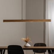 LED-riippuvalaisin Teo, mänty, 126 cm, kosketushimmennin