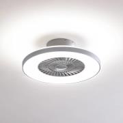 Lindby Smart LED-kattotuuletin Paavo, hopea, hiljainen, Tuya