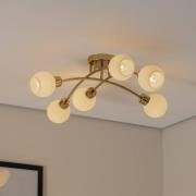 Marlo kattovalaisin, messinginvärinen, opaalilasi, 6 valoa