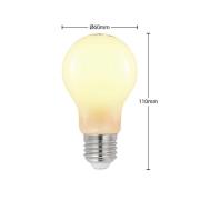 LED-lamppu E27 6W 2700K himmennettävä, opaali, 3x