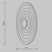 Maytoni LED-seinävalaisin Nami, cappucino, Ø 40 cm, alumiini