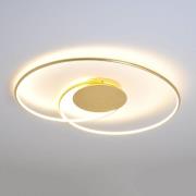 Lindby LED-kattovalaisin Joline, Ø 74 cm, kullanvärinen, metallia