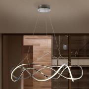 LED-riippuvalaisin Molly, triac himmennettävä, Ø 100 cm, kromi