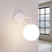 Seinävalaisin Astral, valkoinen, ulkonema 22 cm, teräs/lasi