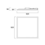 Sylvania LED-paneeli Start, 62,5 x 62,5 cm, 840, DALI, 30 W