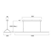 Sylvania LED-riippuvalaisin Areum, 150 x 30 cm, 840
