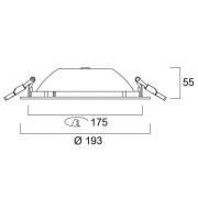 Sylvania LED uppoasennusvalaisin Start, IP54, valkoinen, 830, Ø 17,5 c...