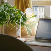 Biwo LED ladattava pöytävalaisin, valkoinen, kosketus himmennin, metal...