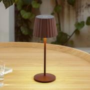 Lindby LED-akku pöytävalaisin Esali, ruosteenruskea, IP65