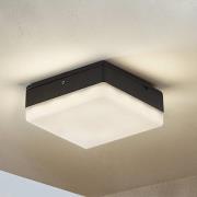 Lucande LED-kattovalaisin Thilo, 16cm, antrasiitti, tunnistin, IP54