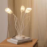 Pöytävalaisin Gloriosa, kerma, lasi, 3-lamppuinen