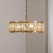 Riippuvalaisin Orvin, antiikkimessinki, Ø 67 cm, lasi/metalli 8-valo.