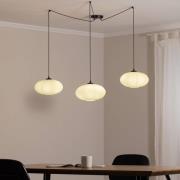 Riippuvalaisin Origo, opaali/musta, hajautettu, lasi, 3-valo.