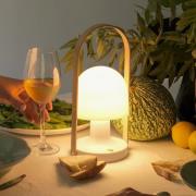 MARSET FollowMe LED ladattava pöytävalaisin, valkoinen tammi, korkeus ...