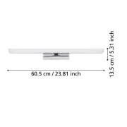 EGLO connect Smart-LED-peililamppu Tabiano-Z, 60,5 cm, kromi