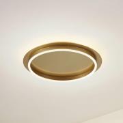 Lindby LED-kattovalaisin Kunis, kulta, muovia, Ø 46cm
