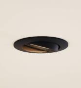 Prios upotettava kattovalaisin Fibur, musta, alumiini, Ø 8,2 cm