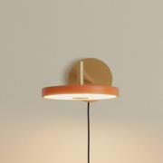 UMAGE LED-seinävalaisin Asteria Short, oranssi, 25 cm, pistotulppa