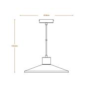 LEDVANCE Concrete Wood riippuvalaisin, Ø 32 cm, betoni, harmaa