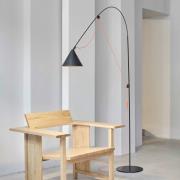 midgard LED-lattiavalaisin AYNO L, musta/oranssi 2700 K 166 cm