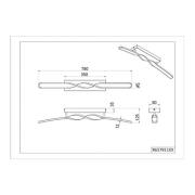 LED-kattovalaisin Ginko, musta mattapintainen, metalli, pituus 79 cm