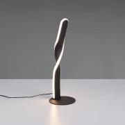 LED-pöytävalaisin Ginko, musta mattapintainen, metalli, korkeus 40,5 c...