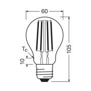 OSRAM LED-lamppu E27 7,2W hehkulanka 2700K 1521lm 2-pack 2-pack