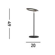 Space LED pöytävalaisin, musta, metalli