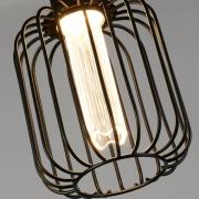 LED-dekolamppu Cylinder E27 4,5W 2700K musta metallijousi