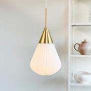 Dyberg Larsen riippuvalo Ballon, Ø 21 cm valkoinen/messinkivärinen