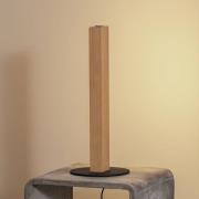 LED-puinen pöytävalaisin Teo, pyökki, 42 cm, kosketusdimmeri