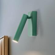 LED-seinävalaisin Rulo, vihreä, teräs, 3000 K