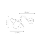 Ulkopuolinen seinävalaisin Klampenborg, hopea, lyhty, ruostumaton terä...