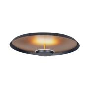 LED-kattovalaisin Oro, Ø 45 cm, musta/kulta, metalli himmennettävä