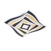 Hero LED-kattovalaisin, musta/kultainen lehti, 50 x 50 cm, CCT RGB