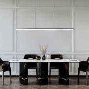 LED-riippuvalaisin Borena, alumiinivärinen, pituus 113 cm Metalli