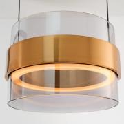 LED-riippuvalaisin Inside, messinkivärinen/savuharmaa, Ø 22 cm