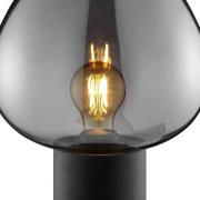 Pöytälamppu Ligari, musta/savuharmaa, korkeus 28 cm metalli/lasi