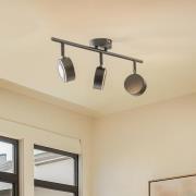 Lindby valonheitin Jyla, musta, 2700 K, 3-valo, GX53