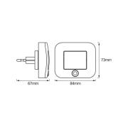 OSRAM LED-pistorasian yövalo LUNETTA HALL PIR-anturi valkoinen