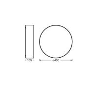 OSRAM kattovalaisin ORBIS PARIS, beige, Ø 40 cm, tekstiili, E27