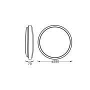 OSRAM LED-kattovalaisin ORBIS LONDON, musta, Ø 28 cm, metalli