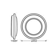 OSRAM LED-kattovalaisin ORBIS BERLIN, hopea, Ø 49 cm metalli
