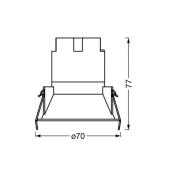 OSRAM upotettava LED-kohdevalaisin TWIST, valkoinen/hopea, 830, Ø 7 cm...