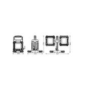 OSRAM LED-työvalaisin VALUE FLEX, musta, IP65, 2 x 30 W