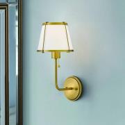 Seinävalaisin Clarke 1, messinki/beige, pellava, teräs